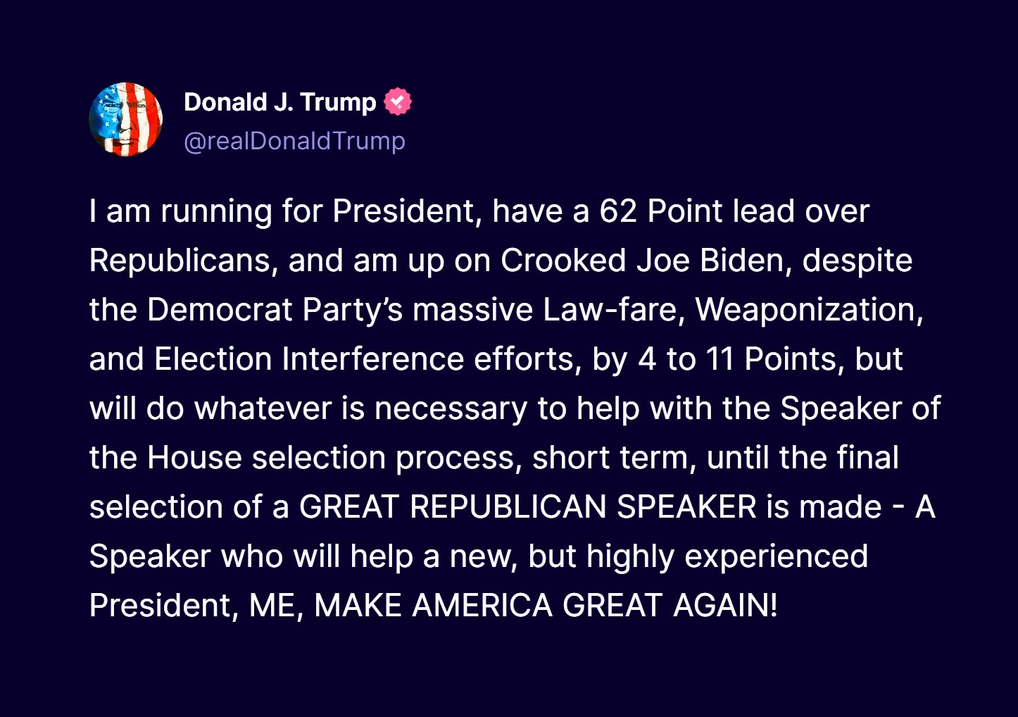 View il Donaldo Trumpo's post on GETTR. Join the discussion, share your thoughts, and connect with the community.