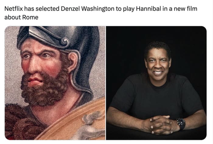 Because some idiot snigger somewhere claimed Hannibal was black. Sniggers have never done anything t...