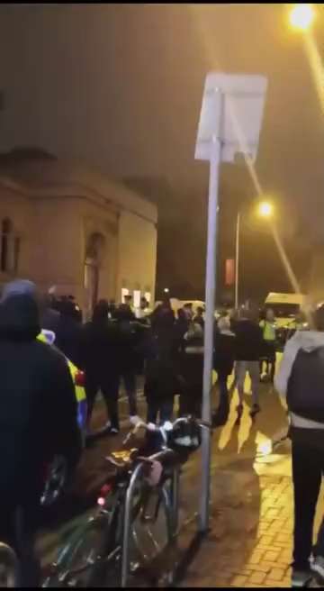 The Irish take to the streets of Dublin to protest after a child was reportedly stabbed by an Algeri...