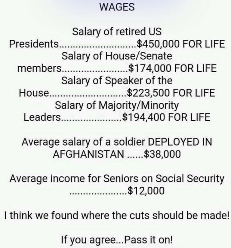 THUS RETIREMENT FOR LIFE IS TOTAL BULLSHIT !
They Only Work 148 Days On Average In A Average Year ! 
And Most Do Absolutely Nothing !
I Don’t Think A Democ