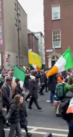 An Ireland protest this weekend against the new world order orchestrated migrant invasion of their c...