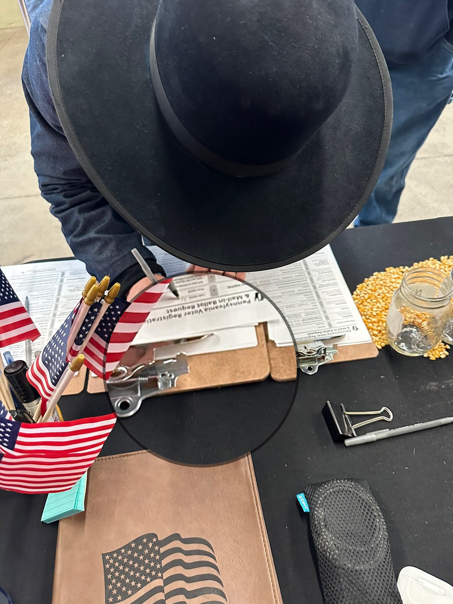 Right now, we have volunteers registering voters at the Great American Outdoor Show in Harrisburg 

& the Green Dragon Farmers Market in Ephrata, PA. 

Within the last hour, both teams texted me that they each registered Amish to vote. 

It’s working — it’s really working.