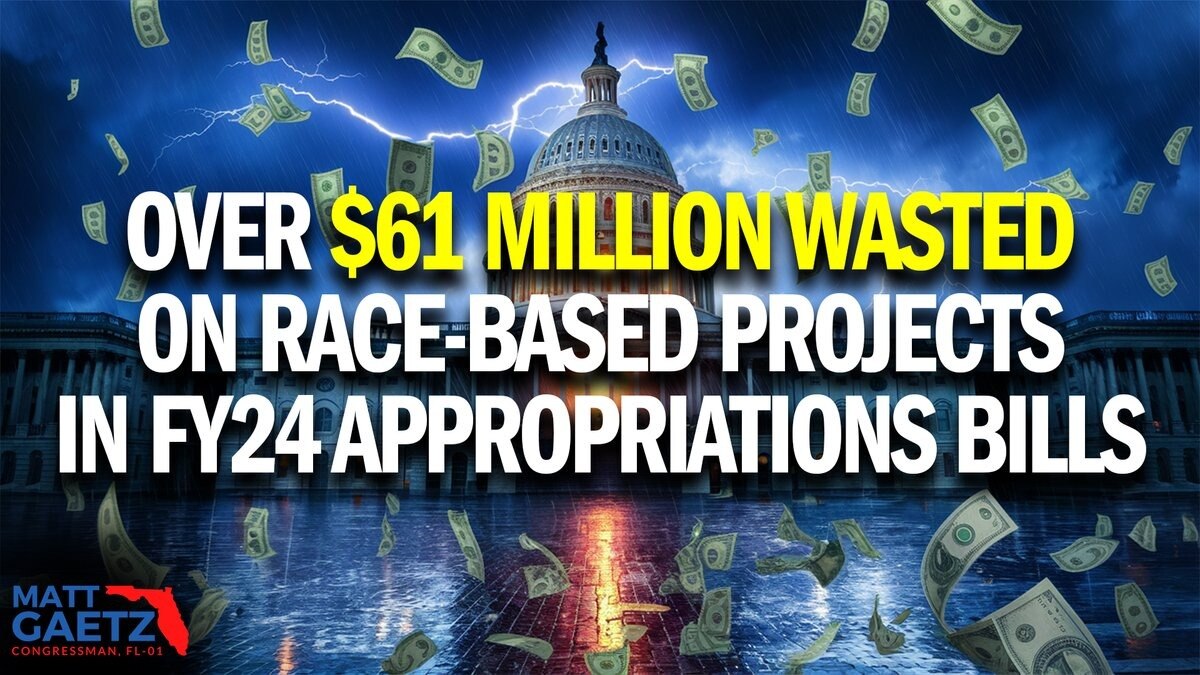 In the FY24 Appropriations bills, over $61 MILLION in taxpayer money is set to be wasted on outrageo...