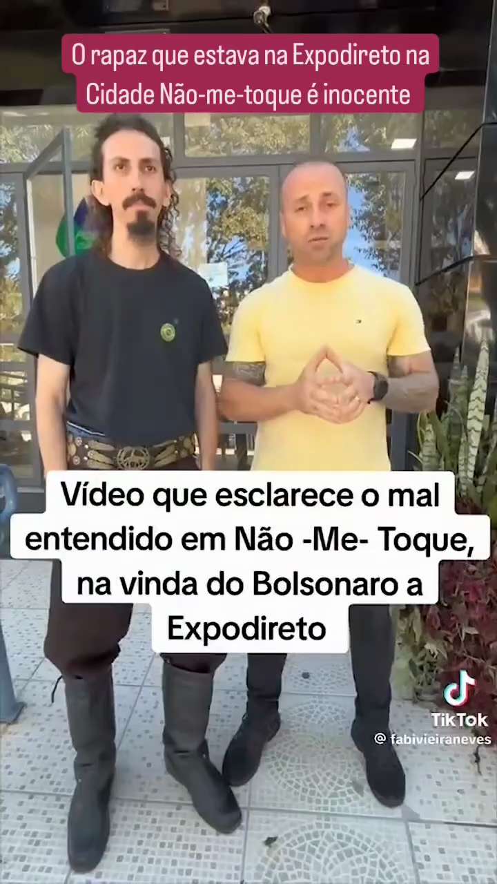 #Repost @patriotas_na_espanha
Pessoal para não ser injustos com os demais e acusar pessoas inocentes ,  venho aquí esclarecer que Wesley Ferreira Castro que estava no Expodireto no Não-me-toque , e que foi acusado de se aproximar do ex presidente Bolsonaro com a faca é inocente.

COMPARTILHEM