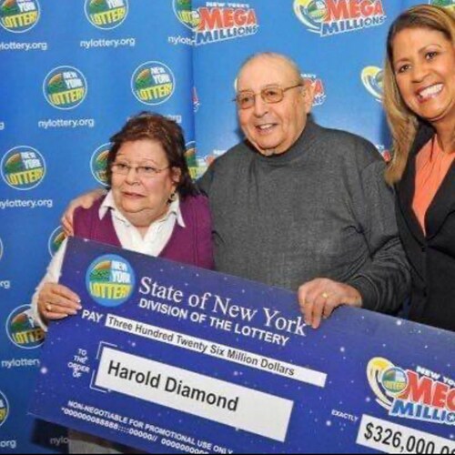 Am the retired sch principal who scores
$326million lotto jackpotHarold Diamond and my wife #carolwon . I'm generously h...