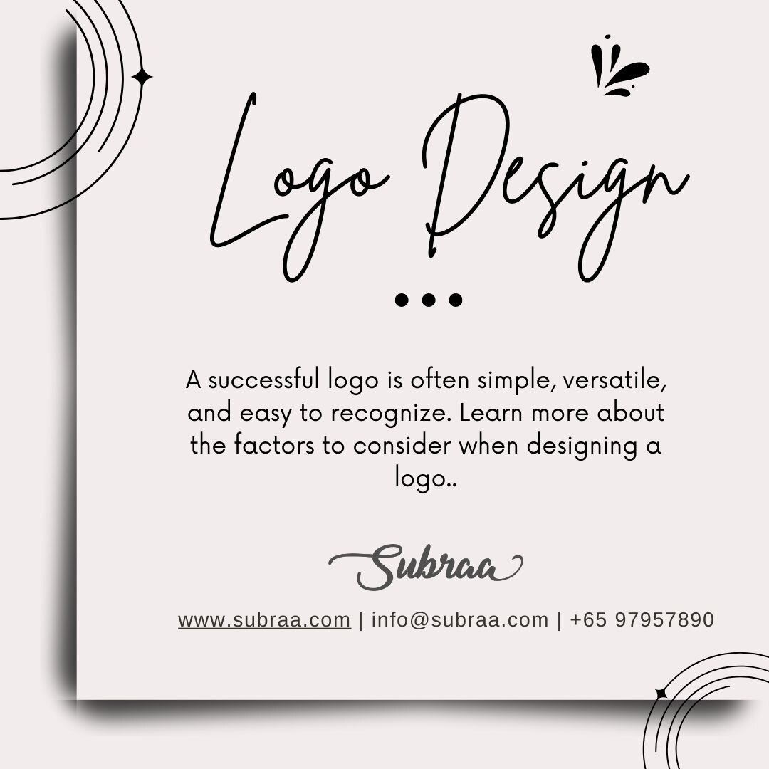 Capture your brand essence by creating a successful logo design — Subraa


When designing a logo for...