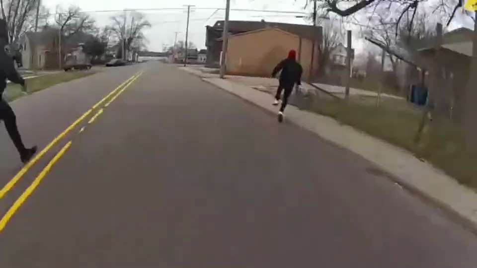 This fleeing criminal does a sweet dolphin dive into the concrete after getting hit with lightning r...