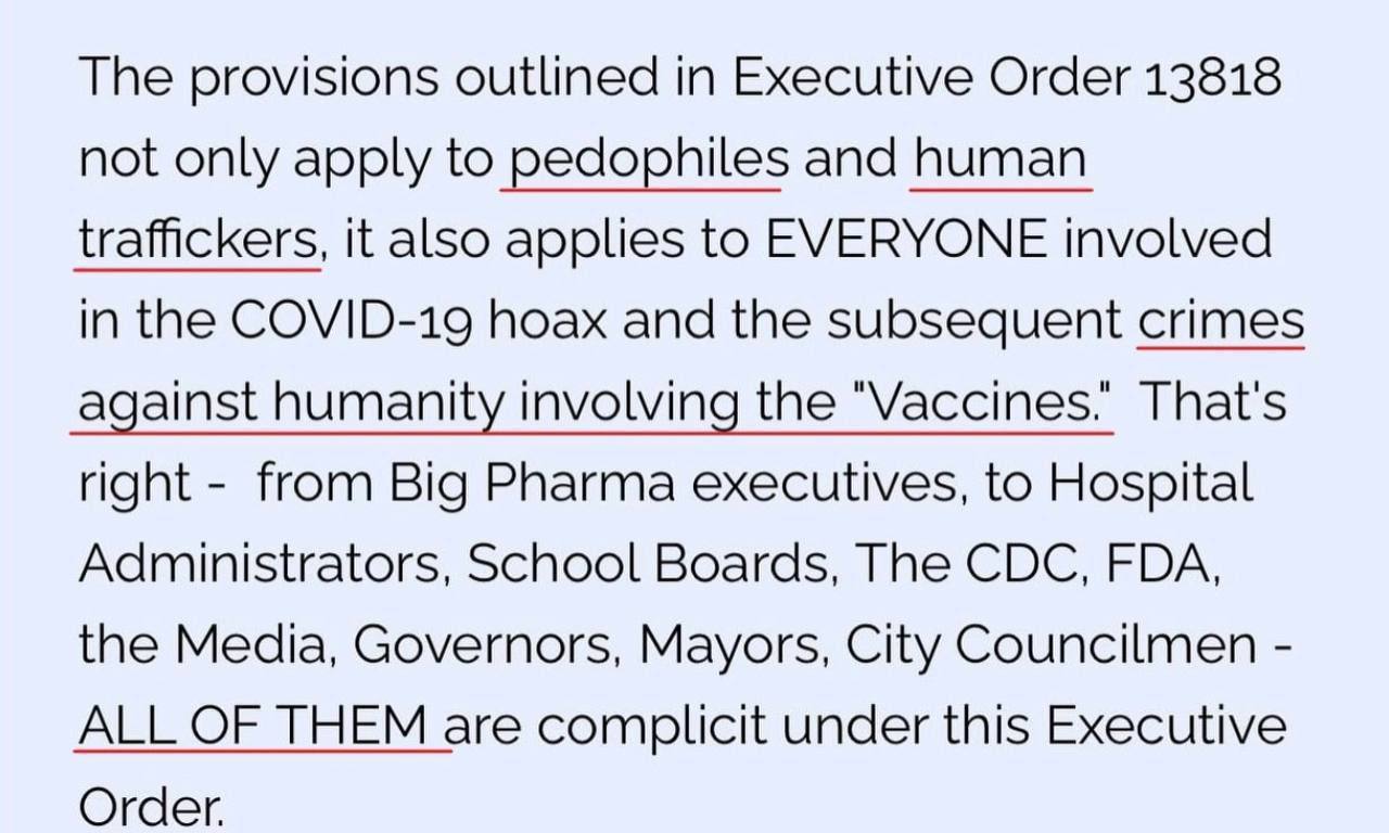 A lot of people are going to be executed for their part in the mascovid murders of humanity. Nobody ...