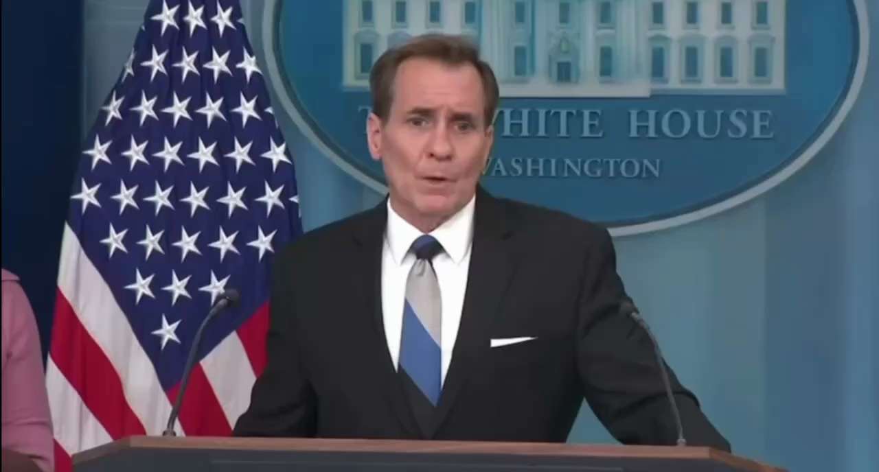 White House Coordinator John Kirby on the possibility of using American weapons to strike Russia: “We are aware of President Zelensky’s interest in this regard. I will say that there is no change in our approach. Currently, we do not encourage or facilitate the use of US-provided weapons for strikes inside  Russia."   

So, Europe, is Macron now in charge of the war with Putin in Ukraine?
 https://x.com/vicktop55/status/1795661450427441534?t=LZesrpAaiNH3byVKaaFZDQ&s=19