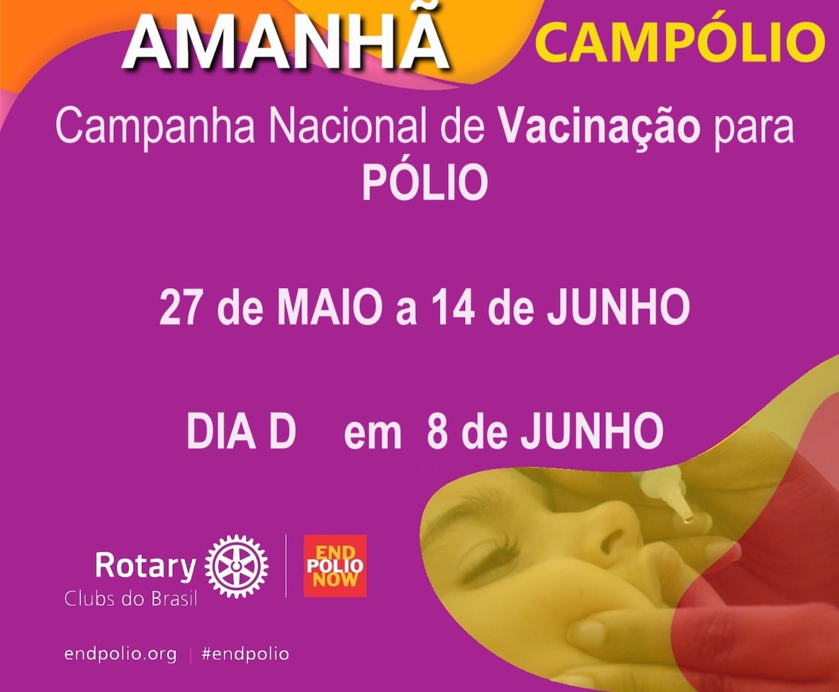 Não deixe de levar seus filhos aos postos de saúde para tomar a vacina.

Ajude-nos a erradicar a pol...