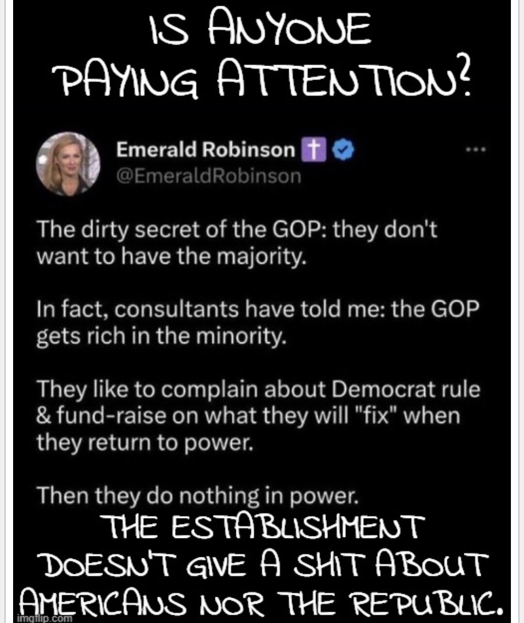 Face it, help ain't coming from the GOP 👇🧐