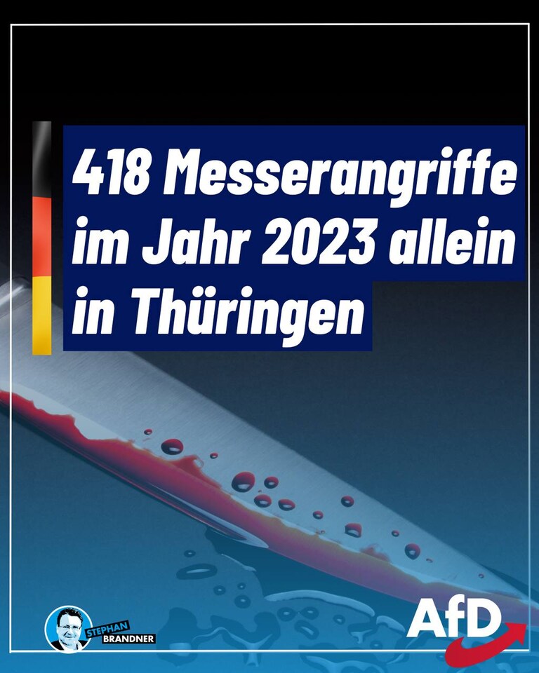 Jeden #Tag mindestens ein #Messerangriff in #Thüringen. #Realität #deshalbAfD
FürdieBürger✌️
#AfD Thüringen
#Deutschlandabernormal🇩🇪
#wirhabendasDirekt