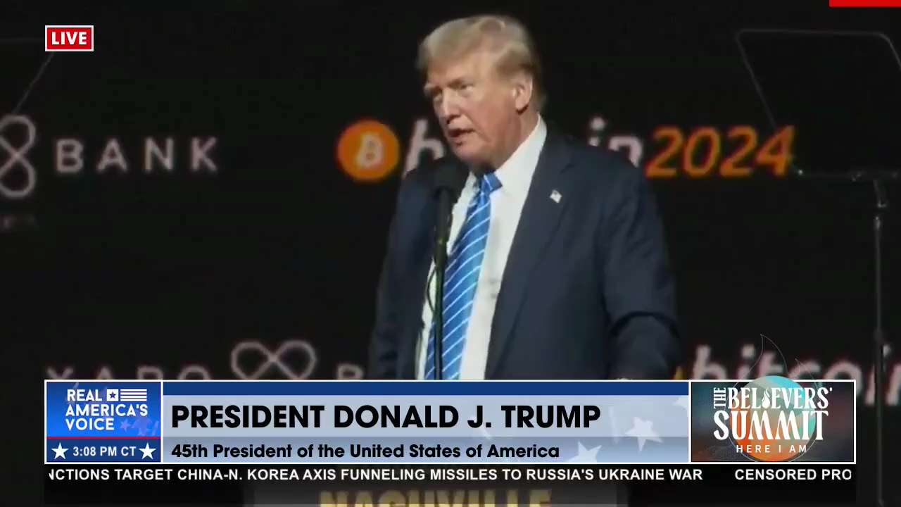 "Bitcoin is a miracle of cooperation and human achievement." - President Trump #Bitcoin2024
