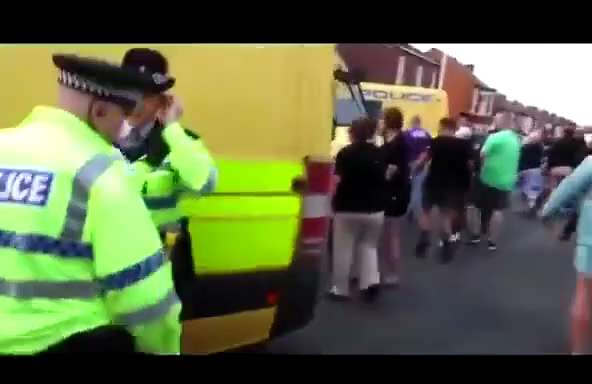 🚨🇬🇧 Breaking:- Southport, UK 

Protests have turned into violent riots in Southport following the stabbing of a dozen plus children with the deaths.

A Police van is set ablaze & crowds ade spiralling quickly out of control.

People have had enough - the whole Country is ready to erupt ‼️
