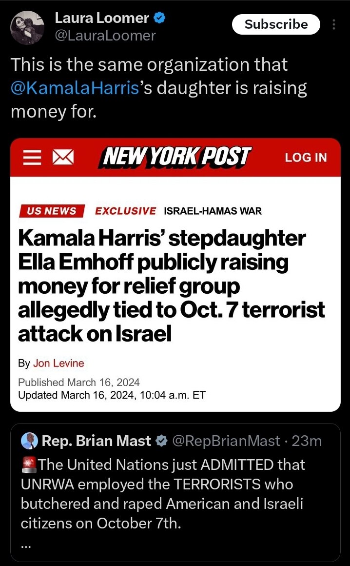 🔥Laura Loomer is on fire when it comes to reporting🔥

For more info: https://x.com/LauraLoomer/status/1820582213211095462?t=UJm6mWAiXzix88bimRUcBw&s=19