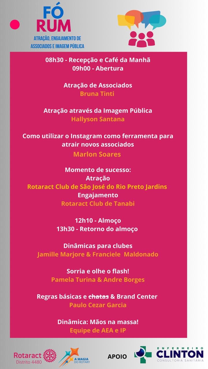 Faltam poucas horas para o nosso Fórum de Atração, Engajamento de Associados e Imagem Pública! Amanh...