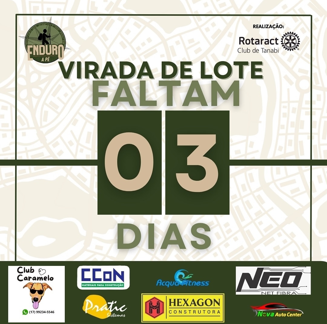 Texto do Enduroape e do Rotaract Club de Tanabi:

Não mosca, hein!
O lote vai virar e você vai perde...