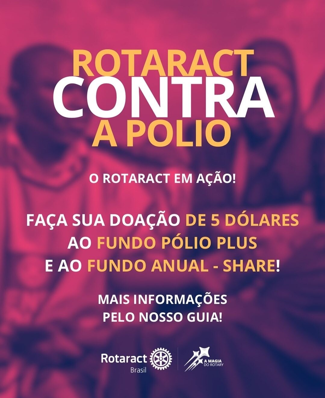 Texto do Rotaract Brasil Oficial:

Atenção, o DESAFIO ROTARACT CONTRA A PÓLIO já está disponível!

C...