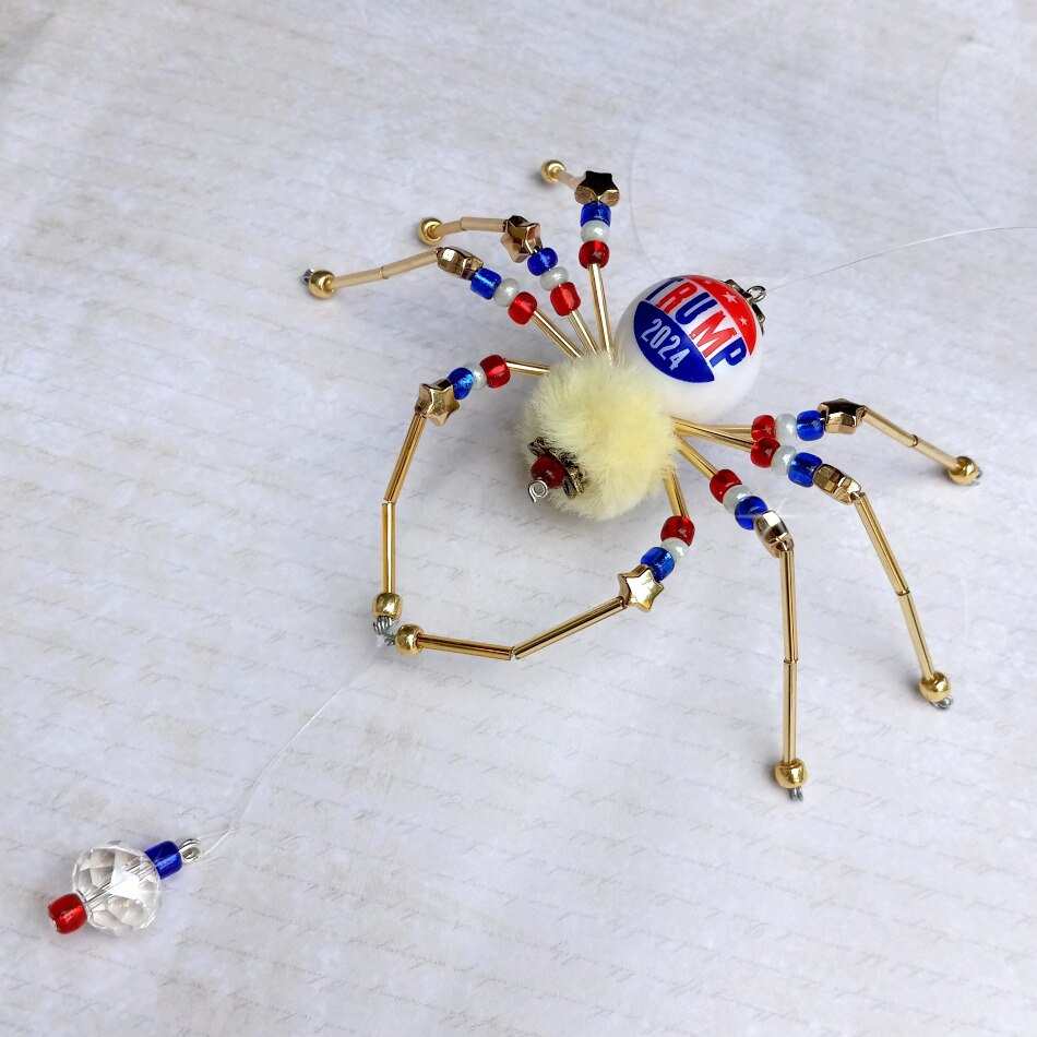Oh my god how cute😍!!! a Trump spider ornament with a true story about it. It's even got his hair!!!  #trump #trump2024 
https://www.ebay.com/itm/226311802875
