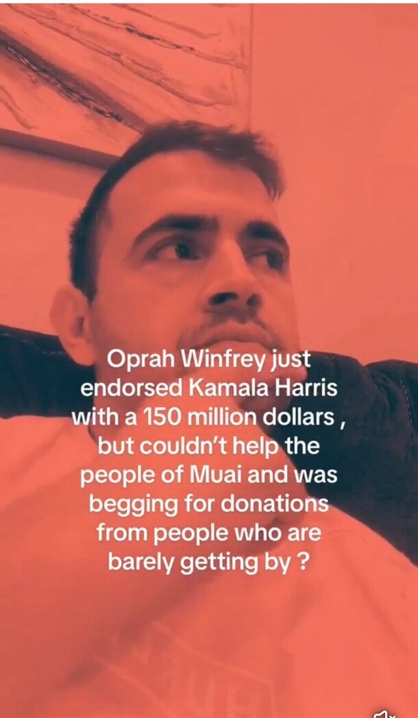 Patti krazykatz on GETTR : Oprah Winfrey…Gives Harris Campaign $150 Million Dollars But
With Her Multi-Million Dollar Mansion In Hawaii… 