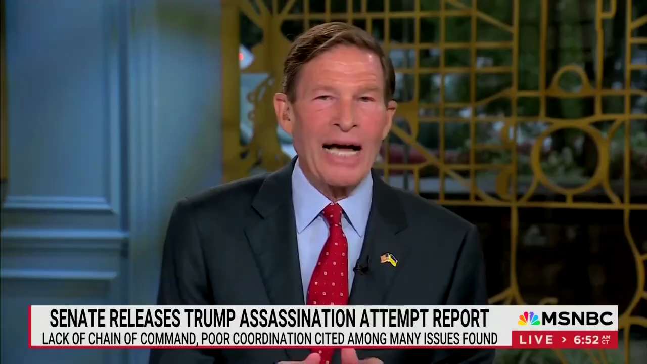 Senator Richard Blumenthal — Neither Trump campaign nor the Secret Service were informed about Irani...