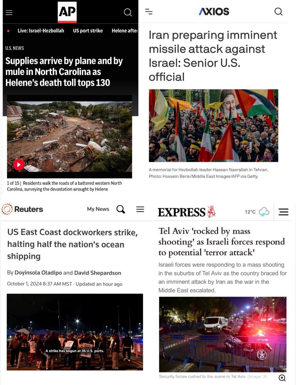 Chaos is everywhere.

There's just been a mass shooting in Tel Aviv, Israel in what appears to be a ...