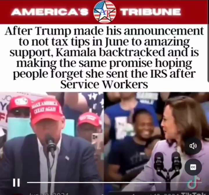 WiseEnough on GETTR : Never forget Kamala casts the tie breaking vote to crack down on tips earned by the hospitality industry. 

Because at her co...