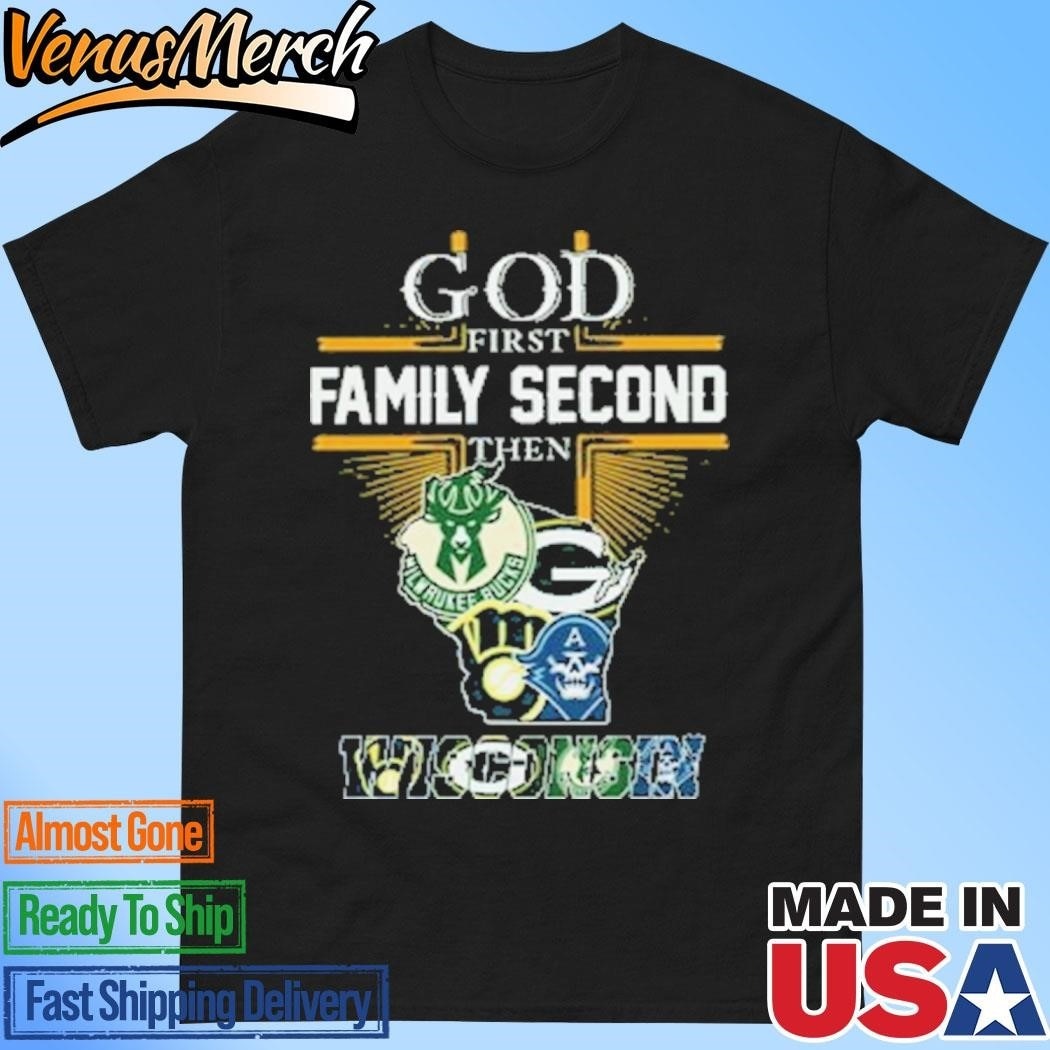 Official God First Family Second Then Wisconsin Sports Shirt
Click here to buy it: https://venusmerch.com/product/official-god-first-family-second-then-wisconsin-sports-shirt/
Visit Home page: https://venusmerch.com
The “God First Family Second Then Wisconsin Sports” shirt is an expression of deep-rooted values and unwavering loyalty. Worn by countless Wisconsinites, this iconic tee embodies the state’s fervent passion for sports and the enduring bonds of family and faith.
