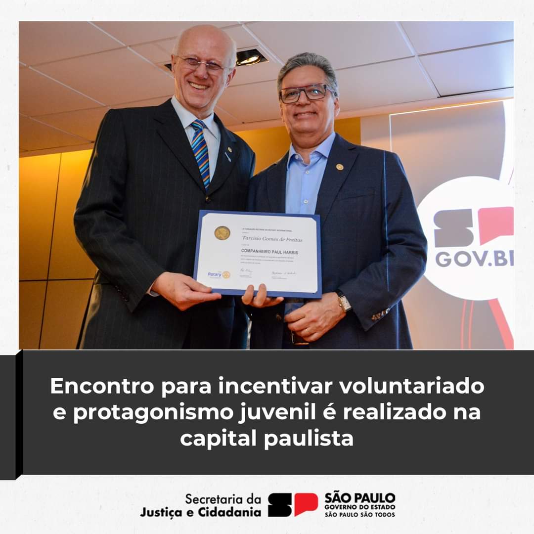 Texto do Rotary Imagem Pública Brasil:

#Repost Secretaria da Justiça e Cidadania 

Protagonismo juv...