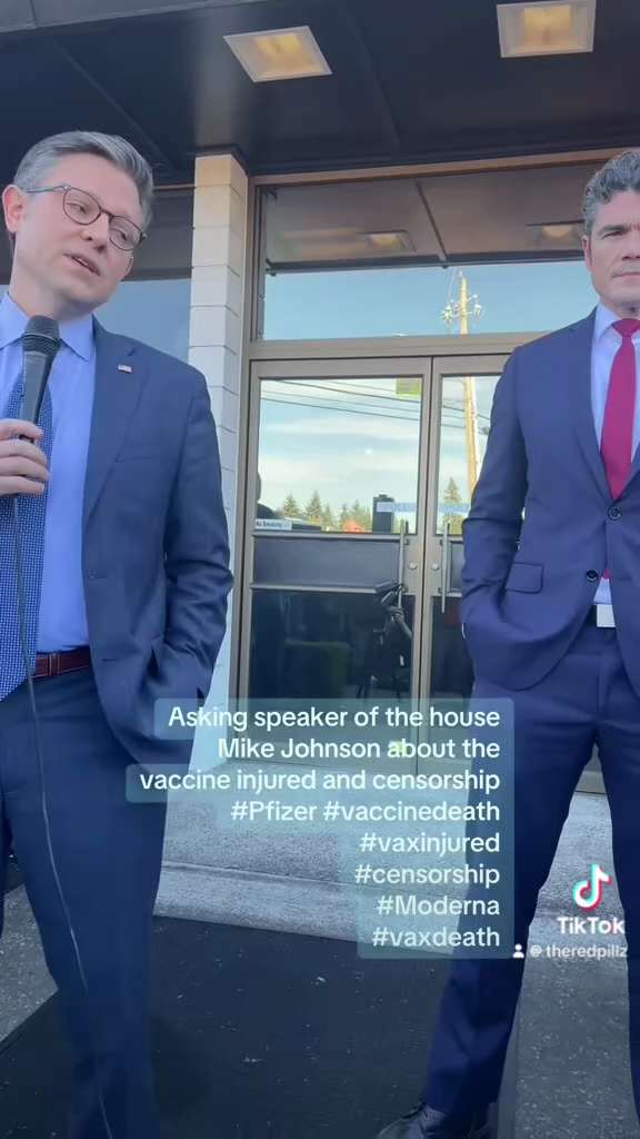 Speaker Mike Johnson answered my question regarding my daughter’s death from Pfizer, the vaccine inj...