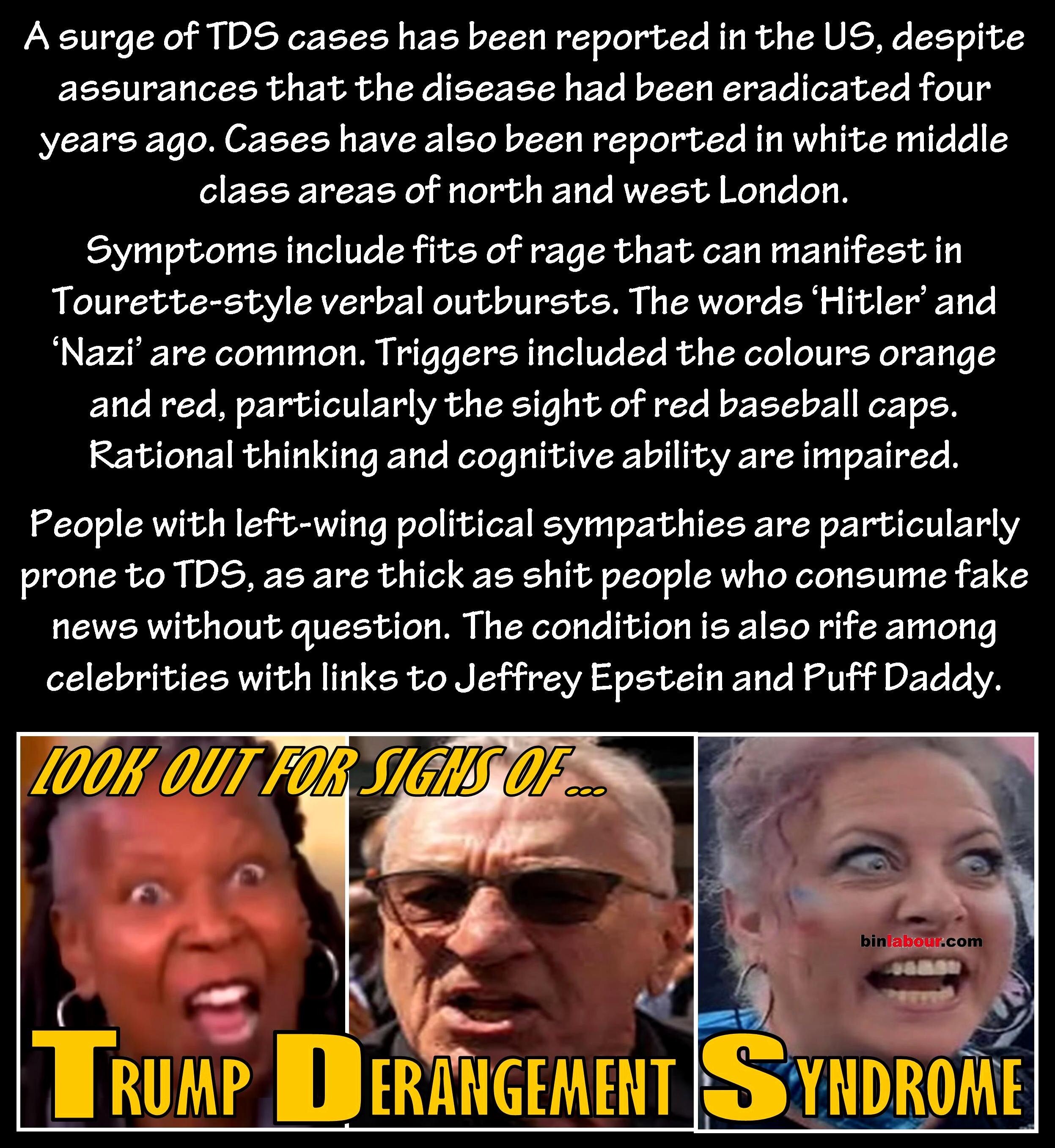 Experts predict that cases of #trumpderangementsyndrome could explode this week
