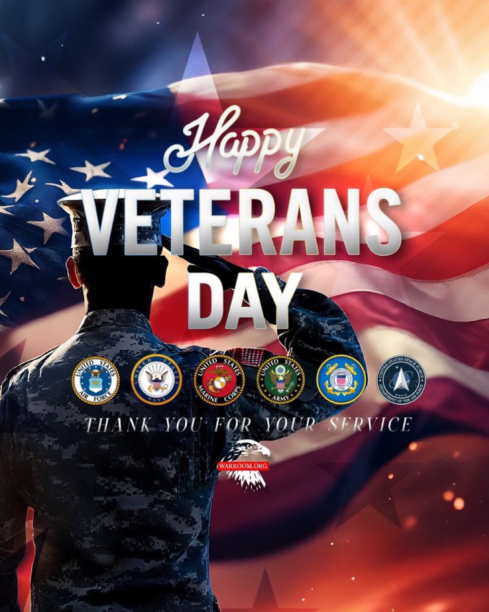 To Our Veterans: Thank You for Your Bravery, Sacrifice, and Dedication. We Owe You Our Deepest Grati...