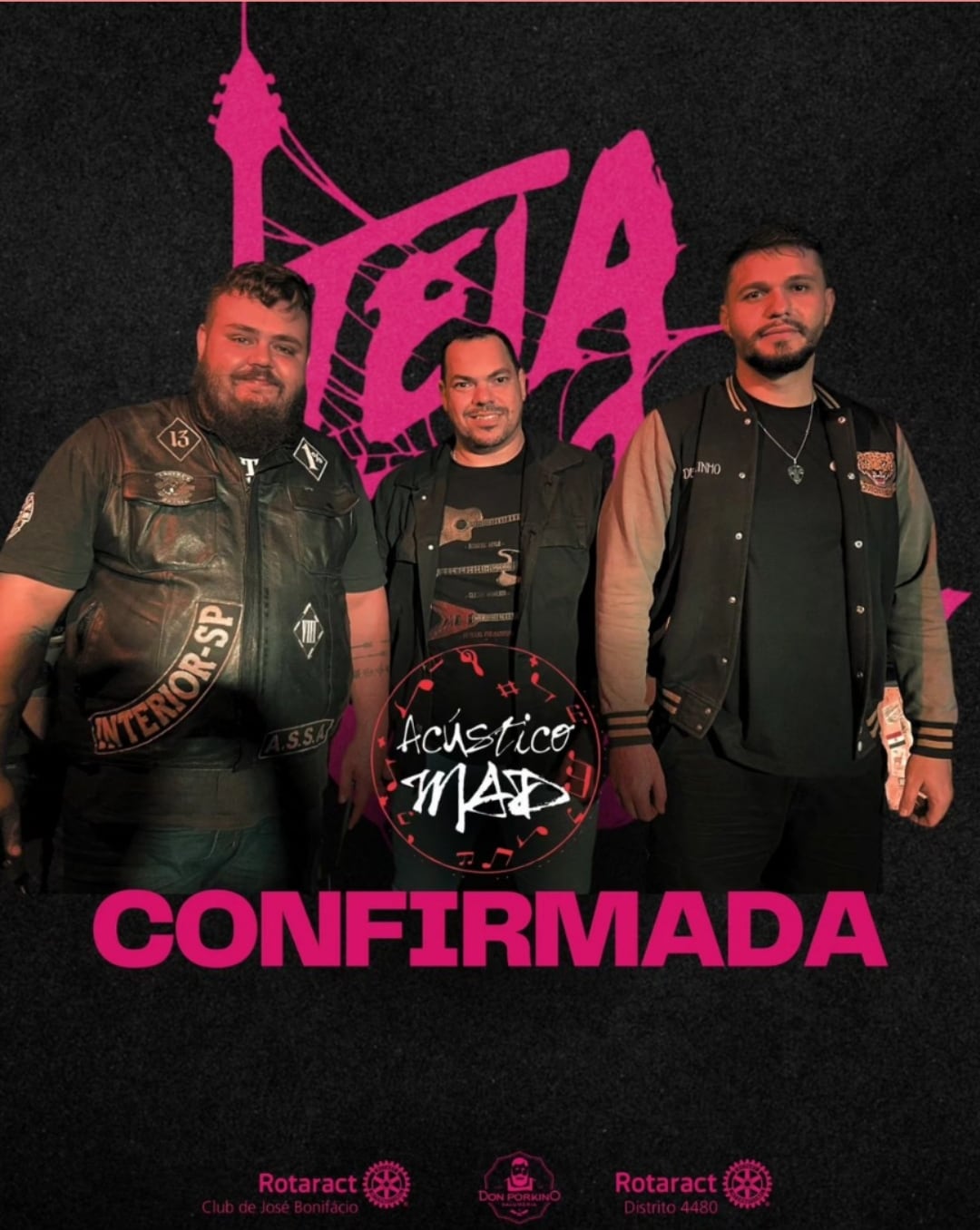 Texto do Rotaract Club de José Bonifácio:

Mais uma banda fantástica confirmada para nosso Teia Rock...