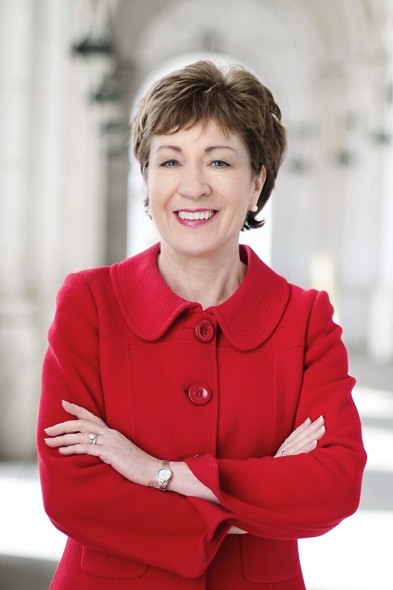 FAKE REPUBLICAN SUSAN COLLINS SINCE 1975  

Born in Caribou, Maine, Collins is a graduate of St. Law...