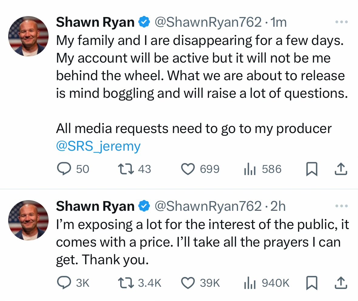Shawn Ryan has inside on
Las Vegas bomber 

He's scared 😱 
He's going in hiding 