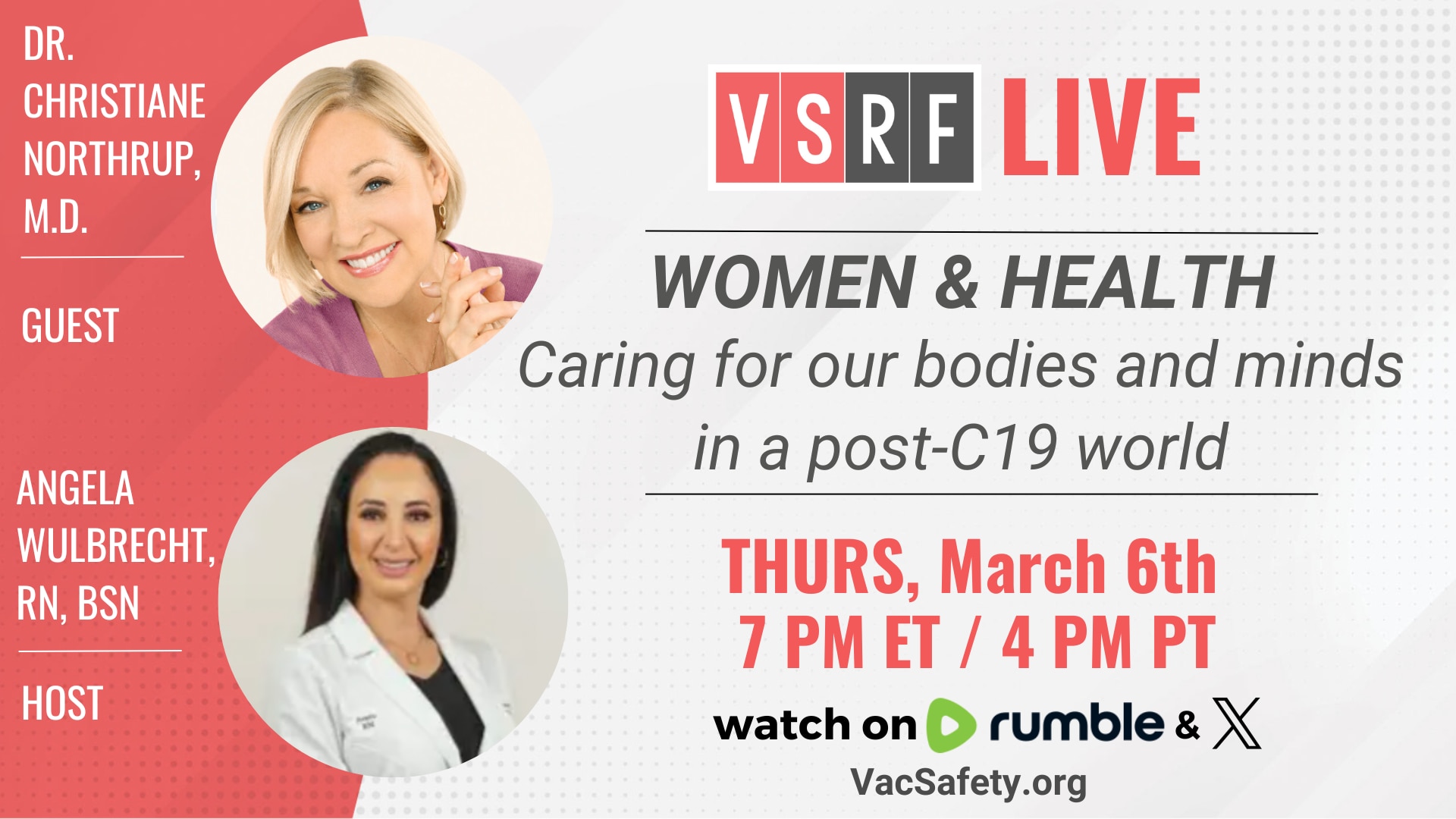 Join us this Thursday on VSRF LIVE for an enlightening and essential discussion on Women’s Health in...