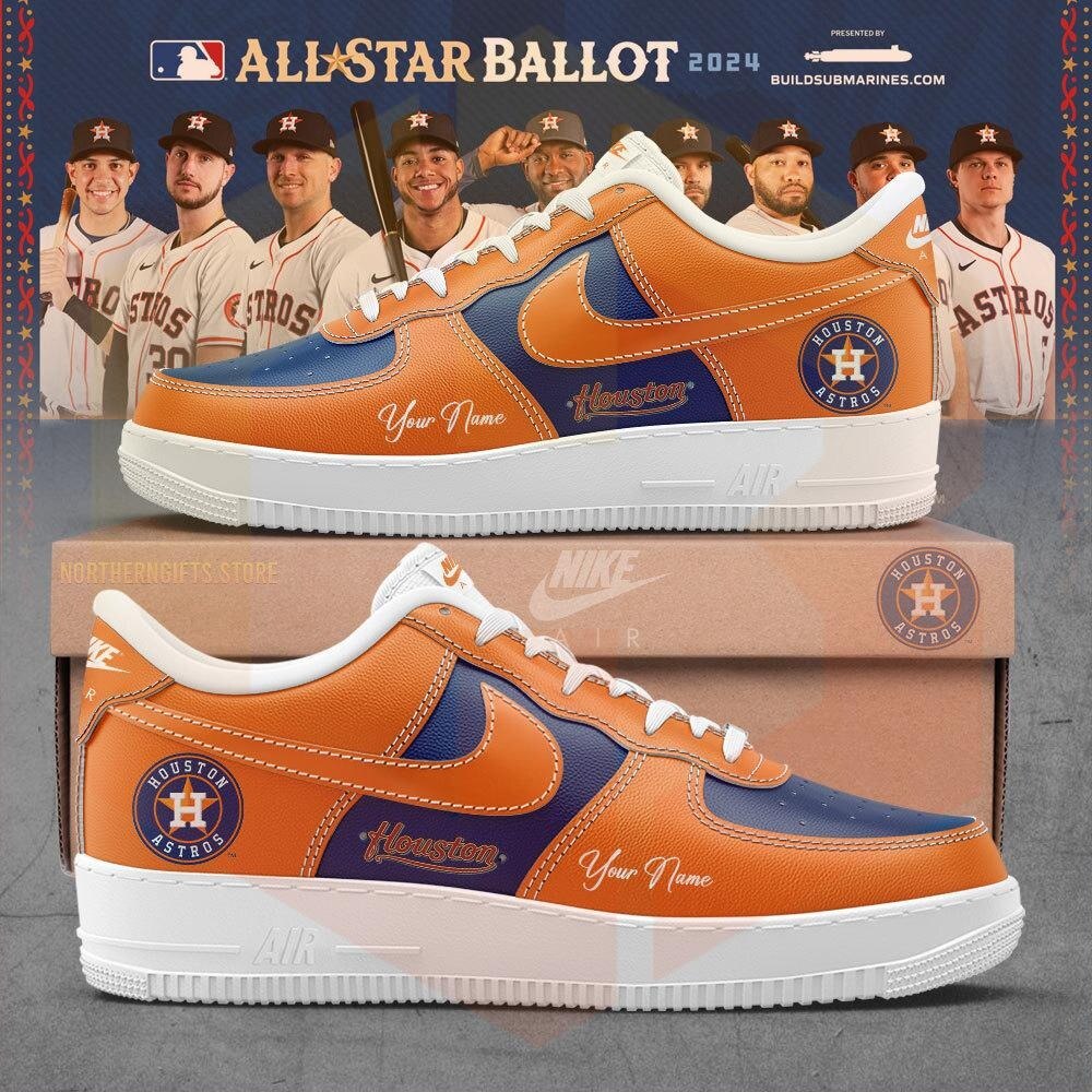 Houston Astros Custom Nike Air Force Shoes
Hit a home run in style with these Houston Astros custom ...