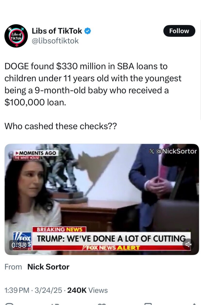 CNN’s headline: “Elon steals small business loans from young owners” 
