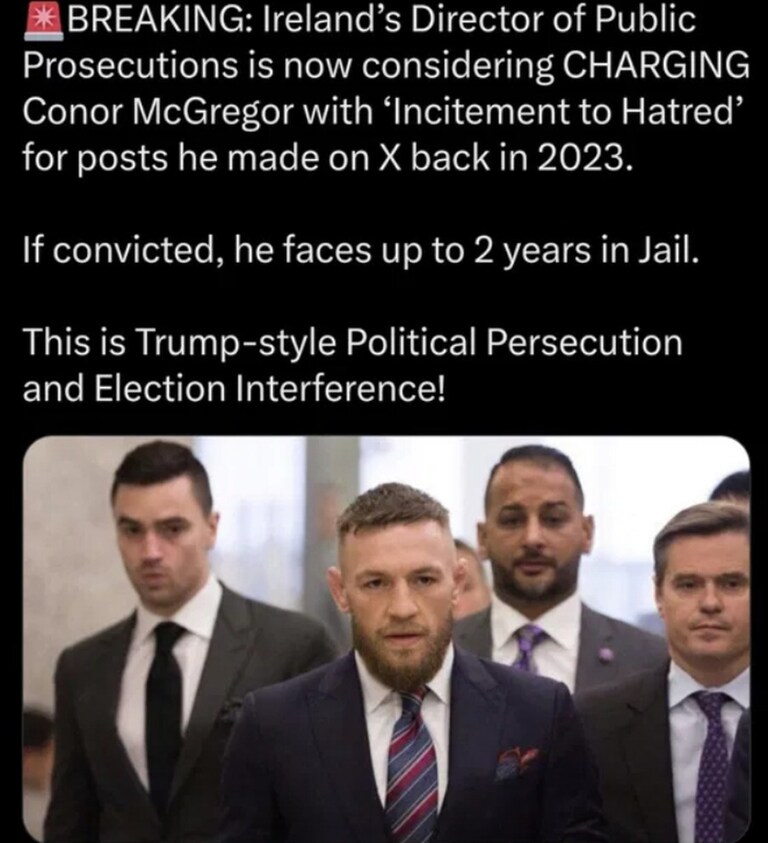 Well, he did announce he wanted to run for president of Ireland.
That's like asking to be indicted. It's the new norm for anti-globalists. And if he someh