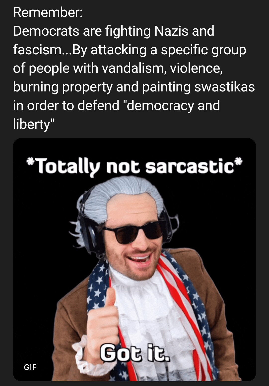 View Just1Guy's comment on GETTR. Join the discussion and share your thoughts.