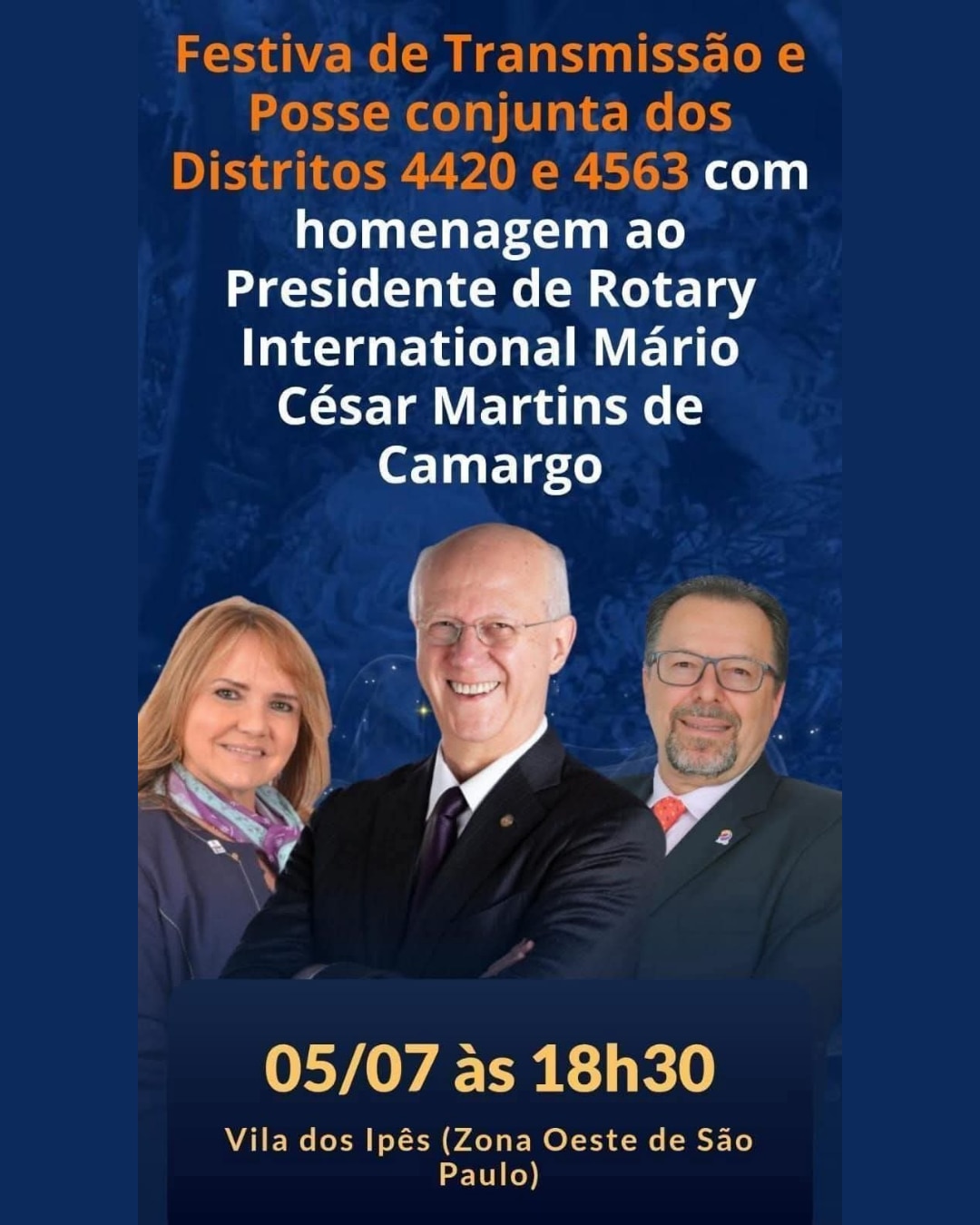 PERTO DE 1300 CONVITES JÁ VENDIDOS!

🇧🇷
O CORAÇÃO DO ROTARY VAI BATER MAIS FORTE EM SÃO PAULO NO D...