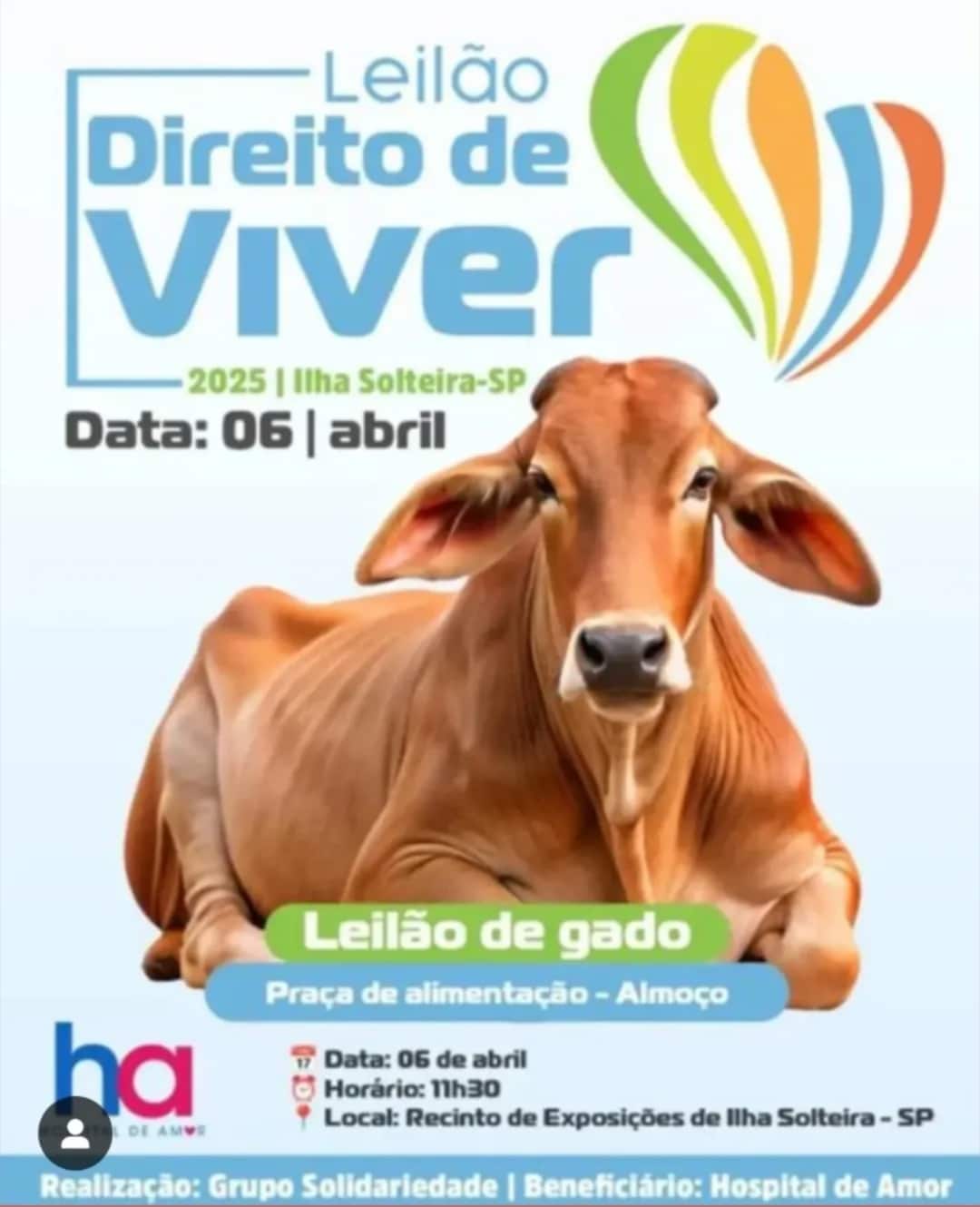 LEILÃO DIREITO DE VIVER, 06/04/2025.

Estender a mão para ajudar é mais do que uma escolha, é uma fo...