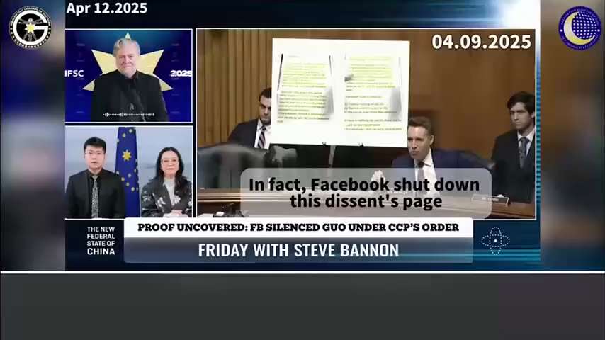 
班农：所有大型科技公司都帮助中共压制郭文贵，他是小人物心中的英雄。美国人一旦听到他的故事，就会支持中国人民推翻邪恶中共的努力。

Apr 12, 2025 NFSC Speaks
Bannon: A...