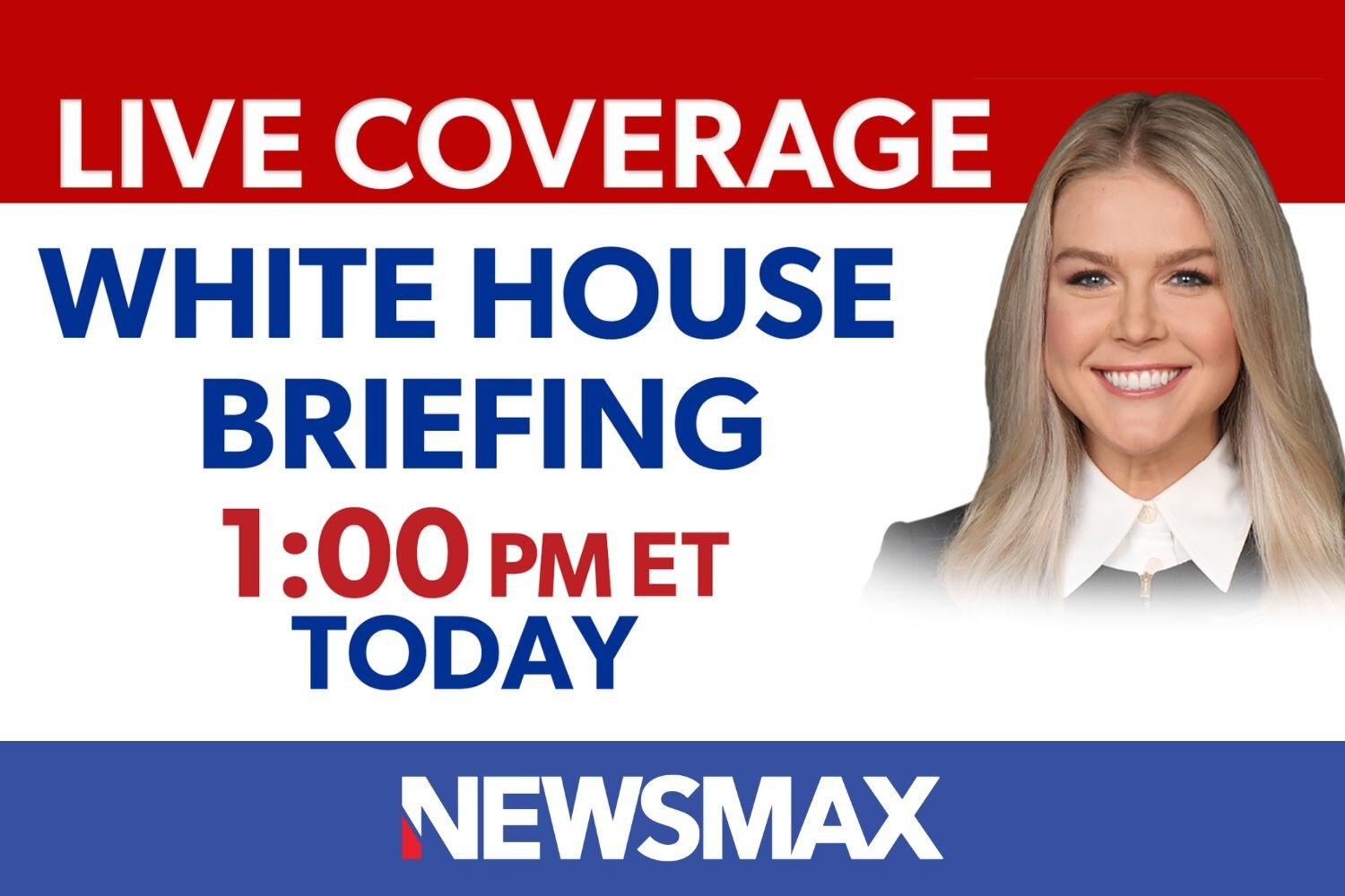 TUNE IN: LIVE coverage of White House press secretary Karoline Leavitt’s briefing — TODAY at 1 PM ET...
