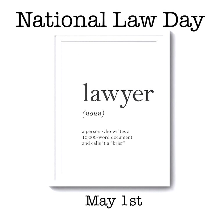 National Law Day (5/1)
Today, call a lawyer you know and give them (legal) high fives.
(and thank them for not making the call a billable hour)
It’s the