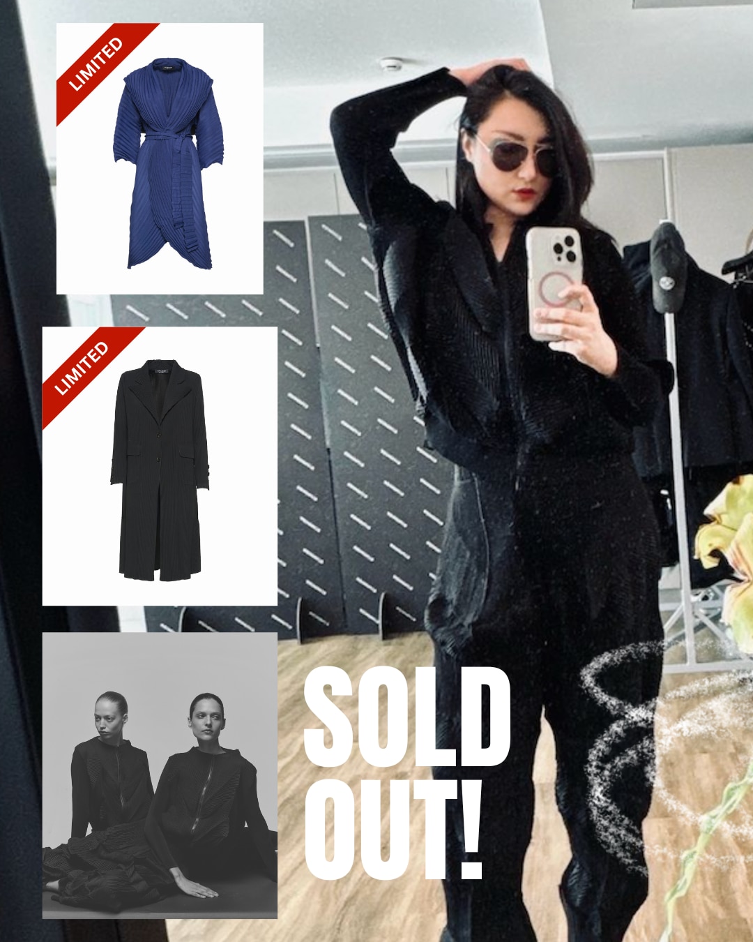 战友们！ 这套 EvoFlow 黑色外套和松紧腰长裤真的一眨眼卖完啦！🔥🔥🔥
你们的眼光真的太绝了 ✨

错过也别急～
EVOFLOW系列还有另外两件衣服可以下单哦
🖤版型非常有垂感，整体线条...