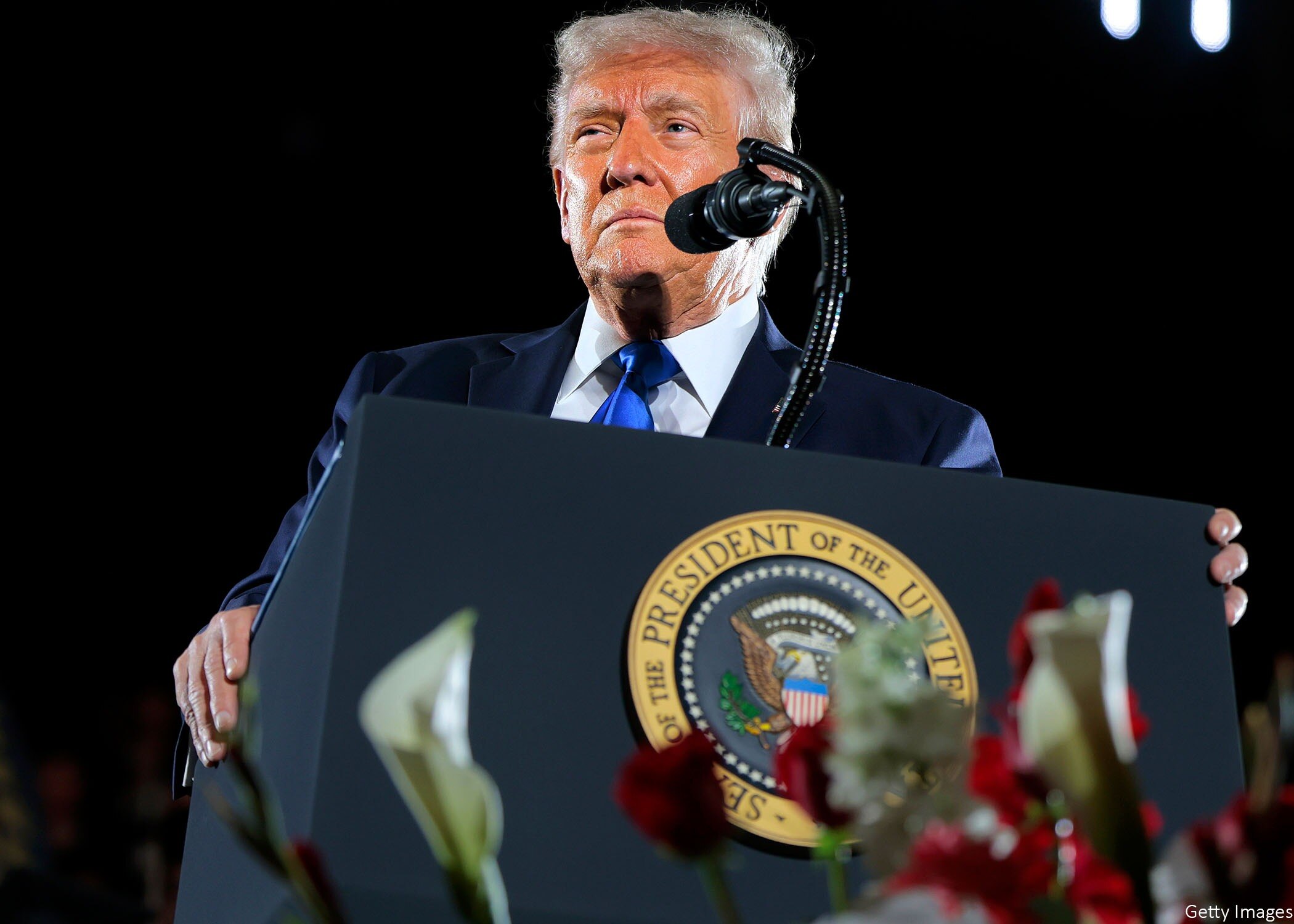 President Donald Trump offered some encouraging words and advice for graduating students at the Univ...