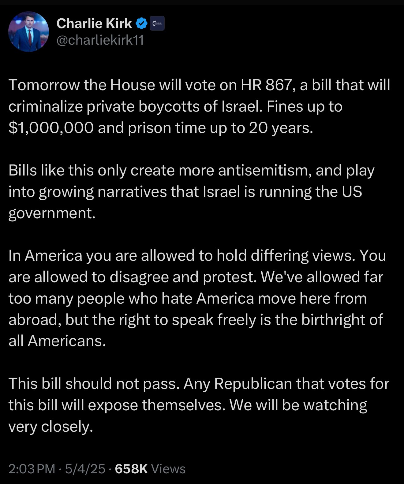 Agreed

https://x.com/charliekirk11/status/1919135832507818038?s=46&t=0m-2jE9YSFIC_s7Kw2F2nw