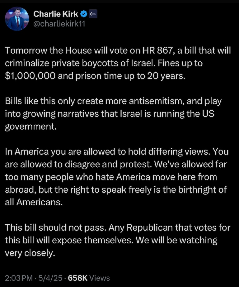 Agreed

https://x.com/charliekirk11/status/1919135832507818038?s=46&t=0m-2jE9YSFIC_s7Kw2F2nw