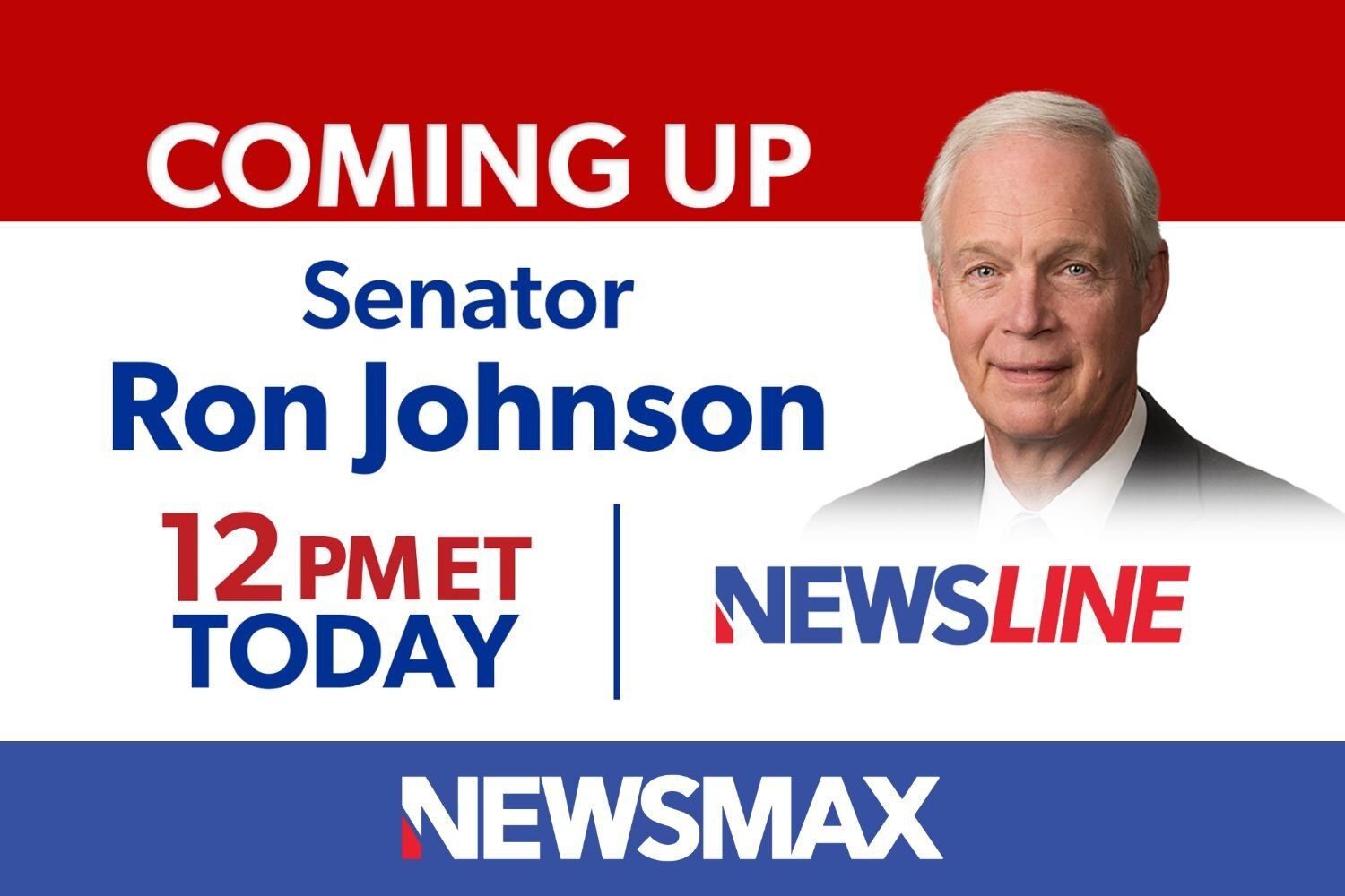 COMING UP: Sen. Ron Johnson joins “Newsline” to talk about the latest on the budget and more — TODAY...